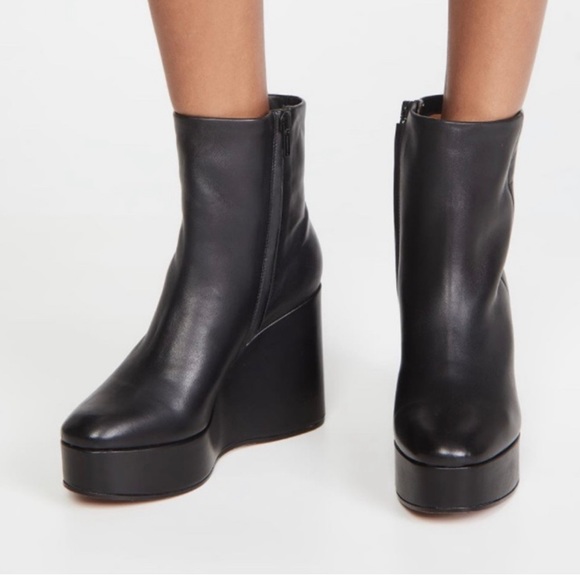 Robert Clergerie Shoes - Robert Clergerie black platform wedge ankle boot Size 38